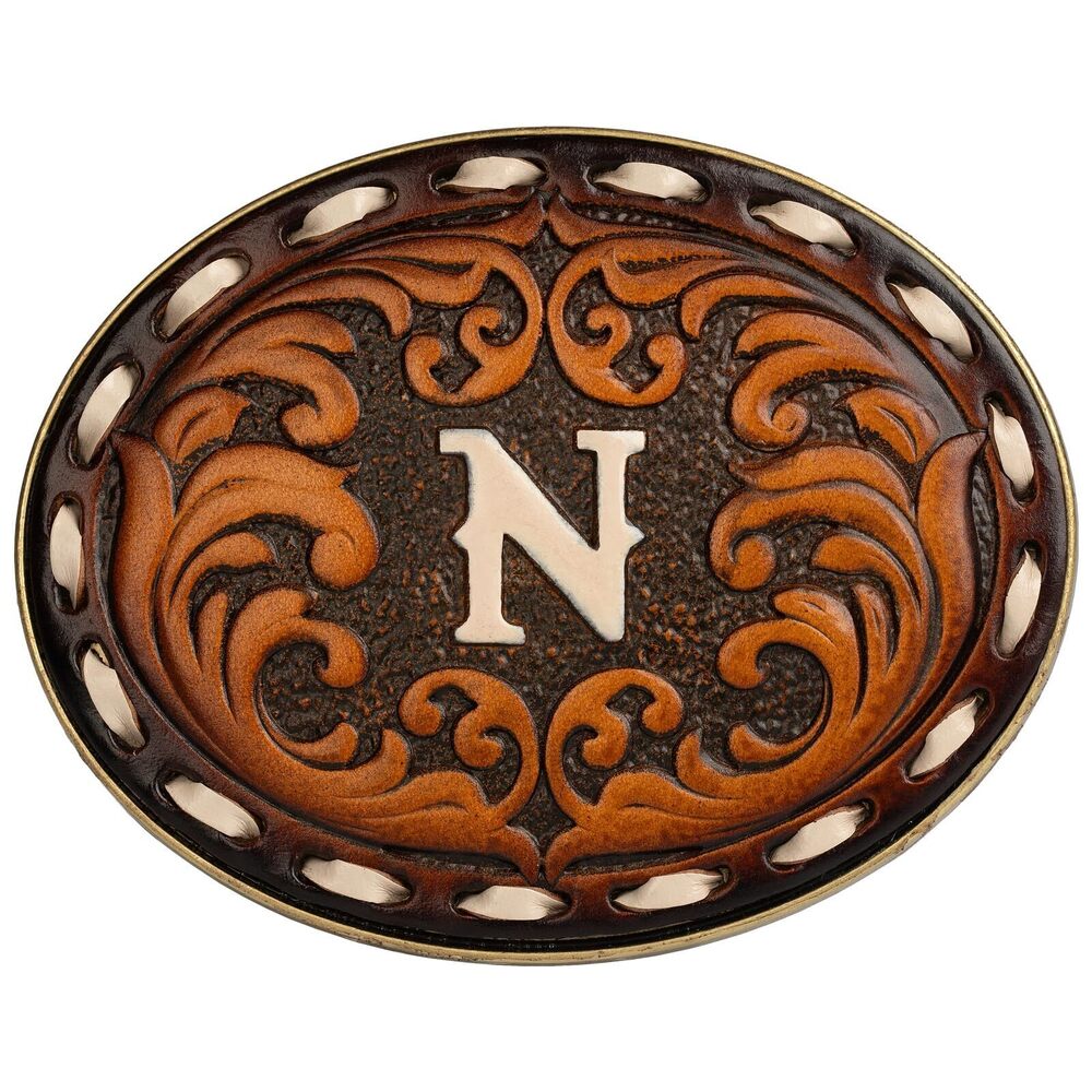 7772 Western Belt Buckle for Cowboy & Cowgirl - Handmade Leather Engraved